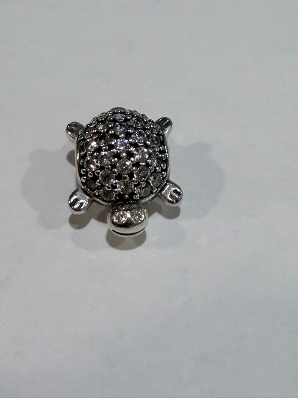 Silver Turtle Pandora Charm Pendant - Sparkling Pavé Shell- Price is Firm